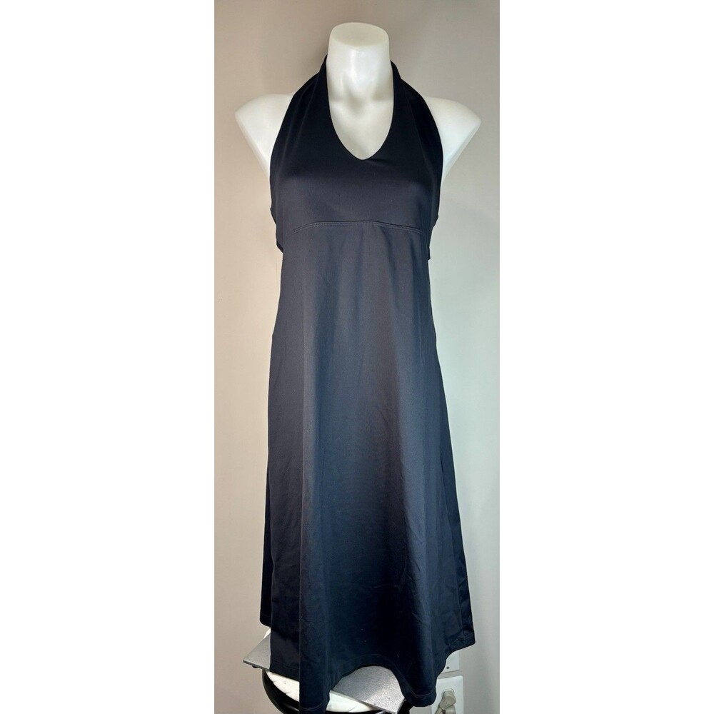 Women’s PATAGONIA BLACK STRETCHY HALTER DRESS "Morning Glory" LARGE